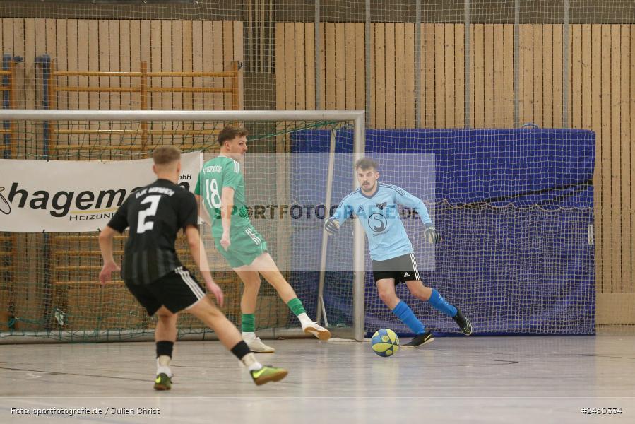 sport, action, Sinngrundhalle, SV-DJK Wombach, Hallenfussball, Fussball, FV Karlstadt, Burgsinn, BFV, 27.12.2024, 27. Hagemann Midnight-Event 2024 - Bild-ID: 2460334