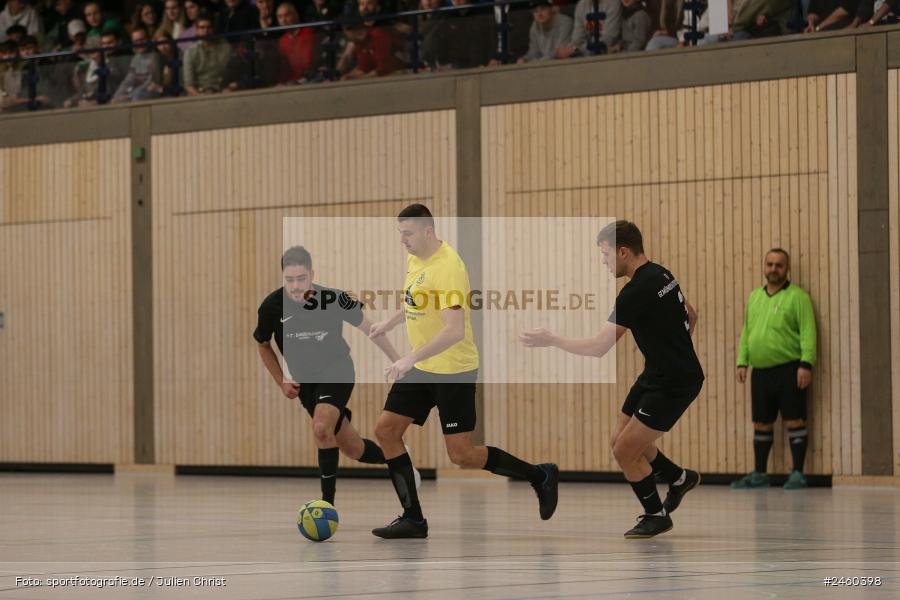 sport, action, Sinngrundhalle, SG Laudenbach-Himmelstadt, Hallenfussball, Fussball, FV Gemünden/Seifriedsburg, Burgsinn, BFV, 27.12.2024, 27. Hagemann Midnight-Event 2024 - Bild-ID: 2460398