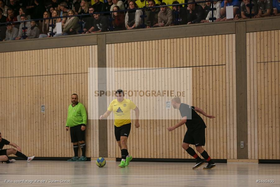 sport, action, Sinngrundhalle, SG Laudenbach-Himmelstadt, Hallenfussball, Fussball, FV Gemünden/Seifriedsburg, Burgsinn, BFV, 27.12.2024, 27. Hagemann Midnight-Event 2024 - Bild-ID: 2460400
