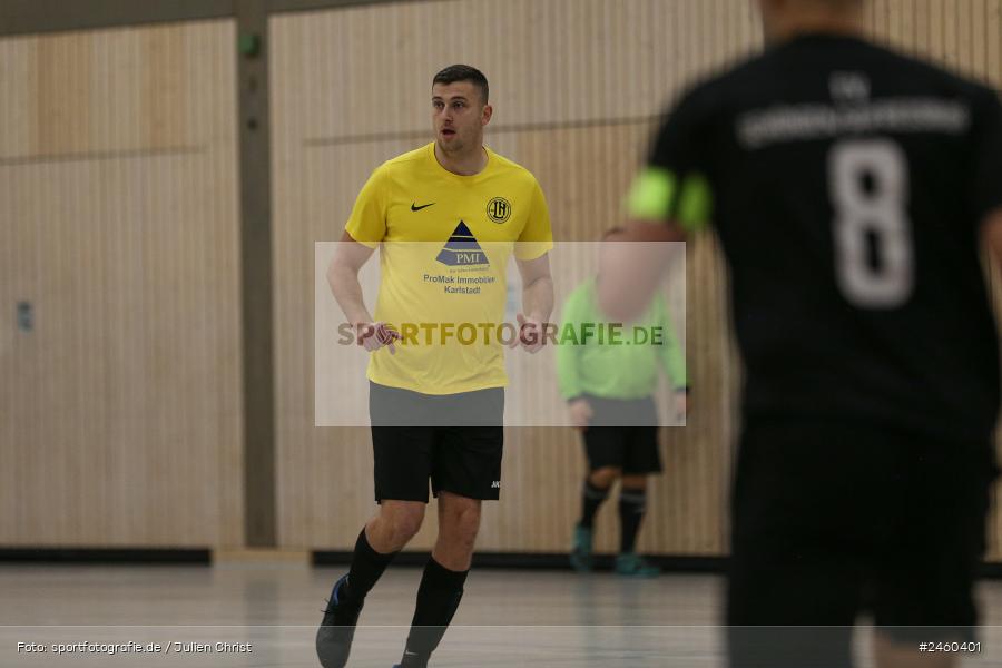 sport, action, Sinngrundhalle, SG Laudenbach-Himmelstadt, Hallenfussball, Fussball, FV Gemünden/Seifriedsburg, Burgsinn, BFV, 27.12.2024, 27. Hagemann Midnight-Event 2024 - Bild-ID: 2460401