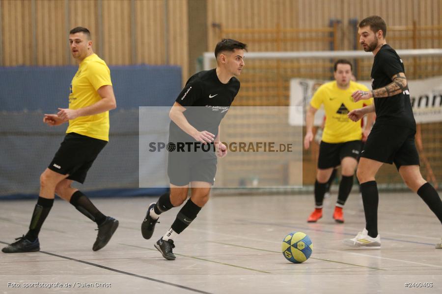 sport, action, Sinngrundhalle, SG Laudenbach-Himmelstadt, Hallenfussball, Fussball, FV Gemünden/Seifriedsburg, Burgsinn, BFV, 27.12.2024, 27. Hagemann Midnight-Event 2024 - Bild-ID: 2460403