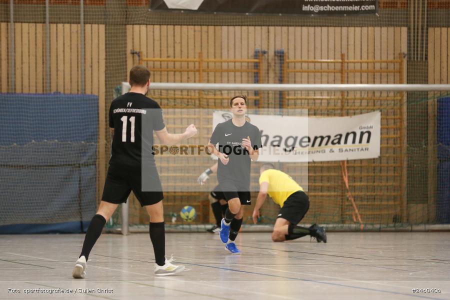 sport, action, Sinngrundhalle, SG Laudenbach-Himmelstadt, Hallenfussball, Fussball, FV Gemünden/Seifriedsburg, Burgsinn, BFV, 27.12.2024, 27. Hagemann Midnight-Event 2024 - Bild-ID: 2460406