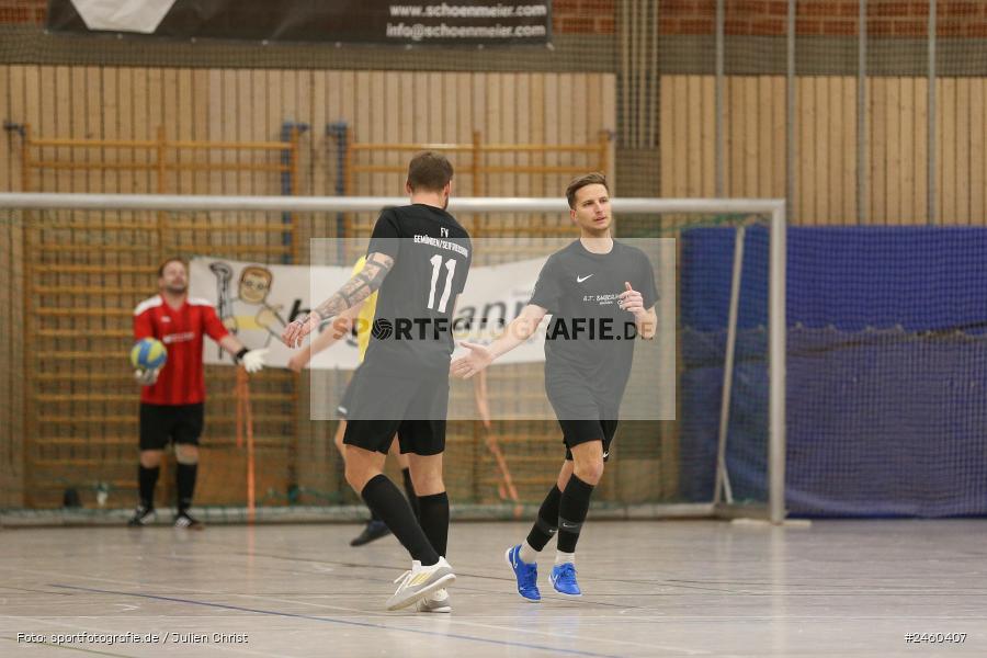 sport, action, Sinngrundhalle, SG Laudenbach-Himmelstadt, Hallenfussball, Fussball, FV Gemünden/Seifriedsburg, Burgsinn, BFV, 27.12.2024, 27. Hagemann Midnight-Event 2024 - Bild-ID: 2460407