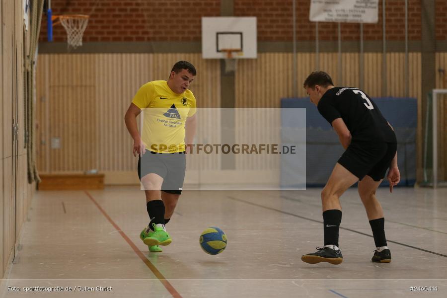 sport, action, Sinngrundhalle, SG Laudenbach-Himmelstadt, Hallenfussball, Fussball, FV Gemünden/Seifriedsburg, Burgsinn, BFV, 27.12.2024, 27. Hagemann Midnight-Event 2024 - Bild-ID: 2460414