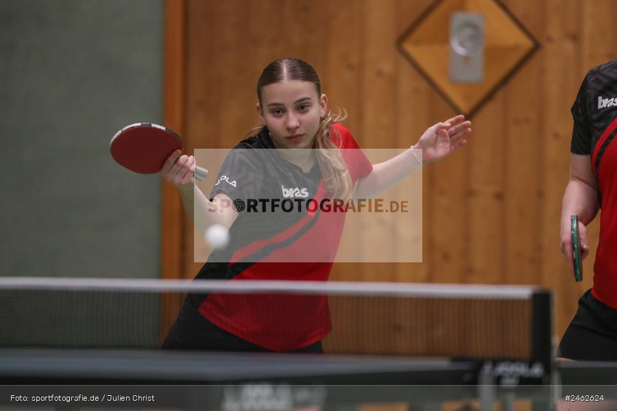 Vereinsheim, Wombach, 25.01.2025, sport, action, Damen Verbandsoberliga Nord, Tischtennis, SB Versbach, RV Viktoria Wombach III - Bild-ID: 2462624