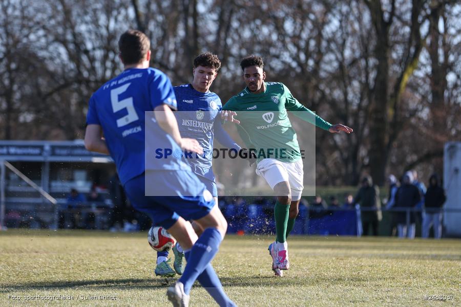 sport, action, Würzburger FV 04, WFV, Schweinfurt, Sachs-Stadion (Nebenplatz 9), Regionalliga Bayern, Landesfreundschaftsspiele, Fussball, FCS, Bayernliga Nord, BFV, 1. FC Schweinfurt 1905, 01.02.2025 - Bild-ID: 2463067