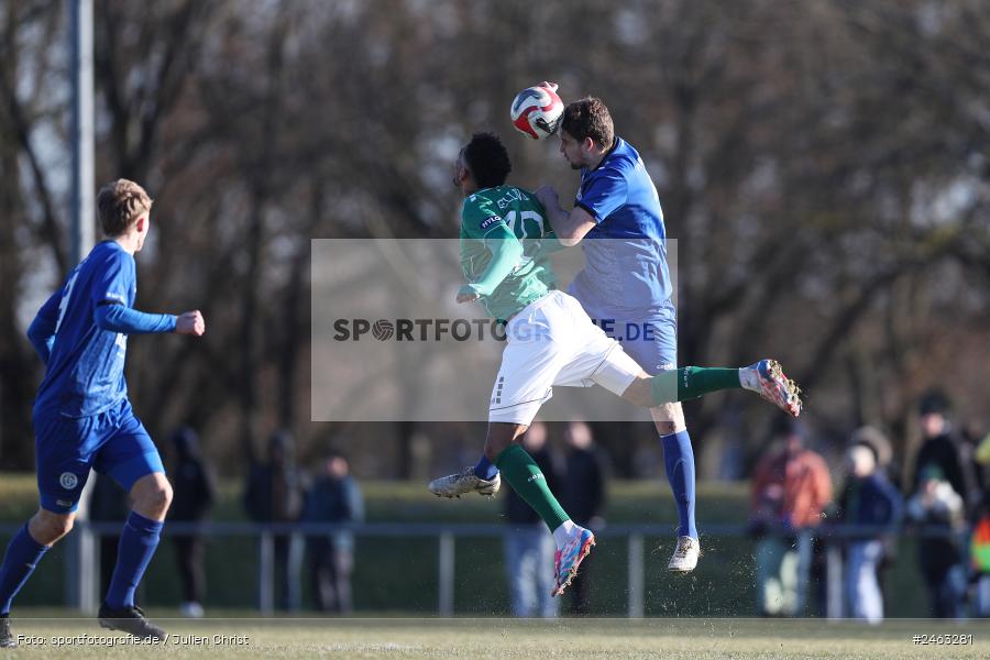 sport, action, Würzburger FV 04, WFV, Schweinfurt, Sachs-Stadion (Nebenplatz 9), Regionalliga Bayern, Landesfreundschaftsspiele, Fussball, FCS, Bayernliga Nord, BFV, 1. FC Schweinfurt 1905, 01.02.2025 - Bild-ID: 2463281