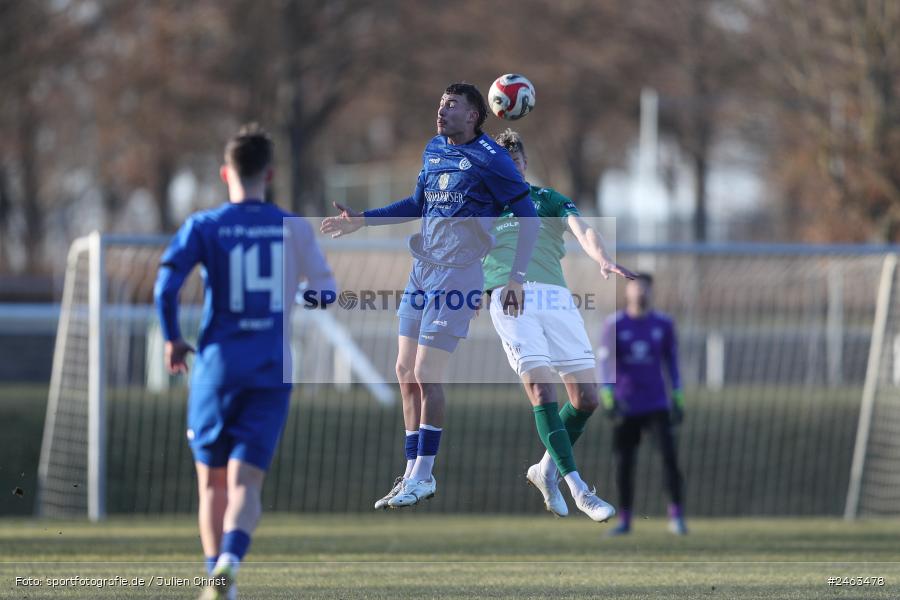 sport, action, Würzburger FV 04, WFV, Schweinfurt, Sachs-Stadion (Nebenplatz 9), Regionalliga Bayern, Landesfreundschaftsspiele, Fussball, FCS, Bayernliga Nord, BFV, 1. FC Schweinfurt 1905, 01.02.2025 - Bild-ID: 2463478