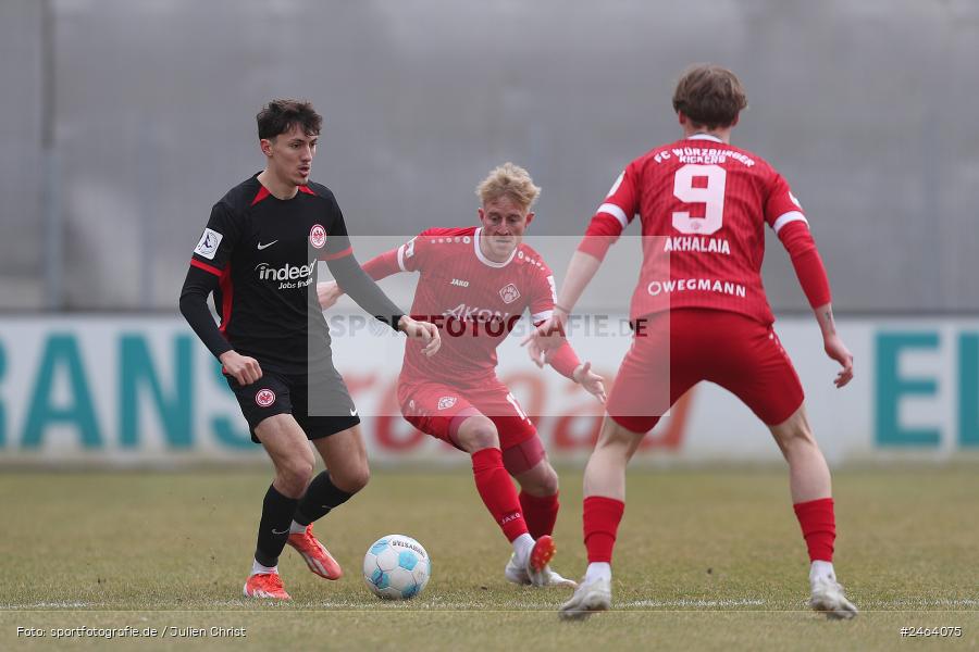 Ahorn Camp Sportpark, Dreieich-Sprendlingen, 07.02.2025, sport, action, BFV, Fussball, Regional-FS, Regionalliga Südwest, Regionalliga Bayern, FWK, SGE, FC Würzburger Kickers, Eintracht Frankfurt U21 - Bild-ID: 2464075 Ahorn Camp Sportpark, Dreieich-Sprendlingen, 07.02.2025, sport, action, BFV, Fussball, Regional-FS, Regionalliga Südwest, Regionalliga Bayern, FWK, SGE, FC Würzburger Kickers, Eintracht Frankfurt U21 - Bild-ID: 2464075