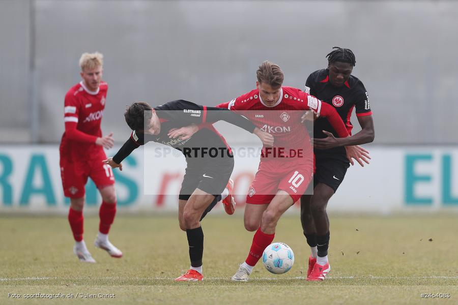 Ahorn Camp Sportpark, Dreieich-Sprendlingen, 07.02.2025, sport, action, BFV, Fussball, Regional-FS, Regionalliga Südwest, Regionalliga Bayern, FWK, SGE, FC Würzburger Kickers, Eintracht Frankfurt U21 - Bild-ID: 2464083