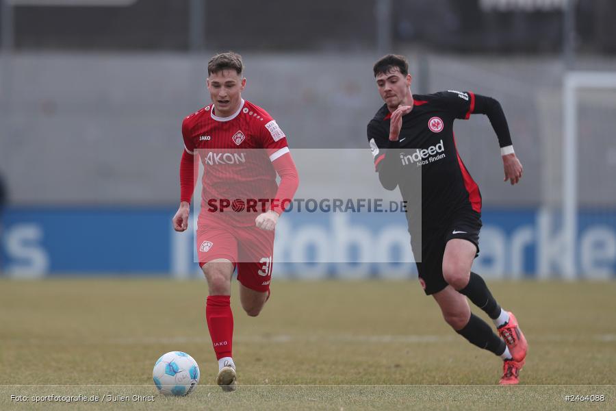 Ahorn Camp Sportpark, Dreieich-Sprendlingen, 07.02.2025, sport, action, BFV, Fussball, Regional-FS, Regionalliga Südwest, Regionalliga Bayern, FWK, SGE, FC Würzburger Kickers, Eintracht Frankfurt U21 - Bild-ID: 2464088