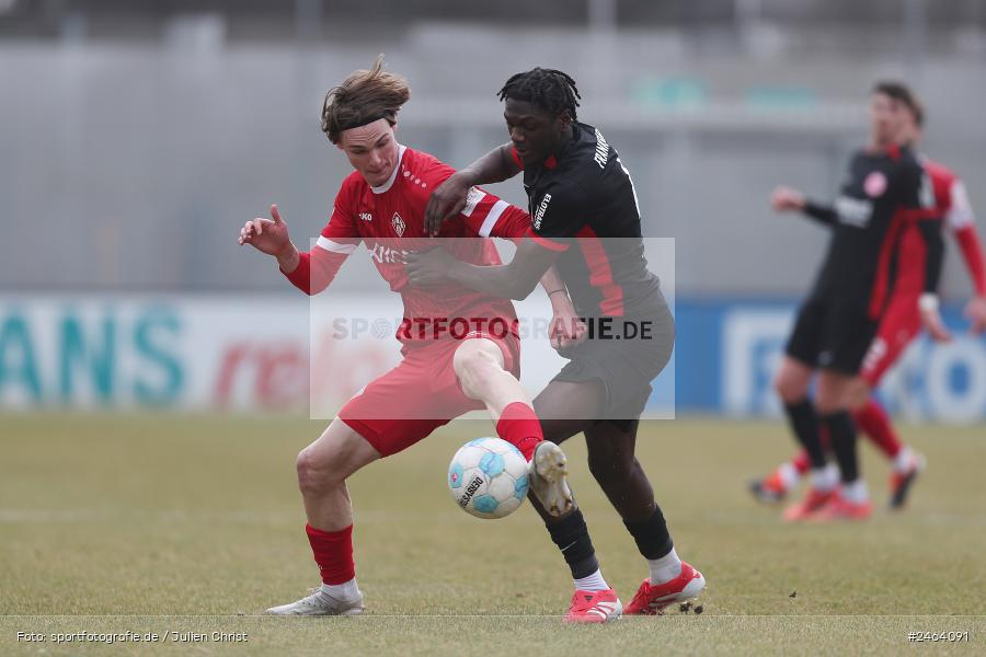 Ahorn Camp Sportpark, Dreieich-Sprendlingen, 07.02.2025, sport, action, BFV, Fussball, Regional-FS, Regionalliga Südwest, Regionalliga Bayern, FWK, SGE, FC Würzburger Kickers, Eintracht Frankfurt U21 - Bild-ID: 2464091