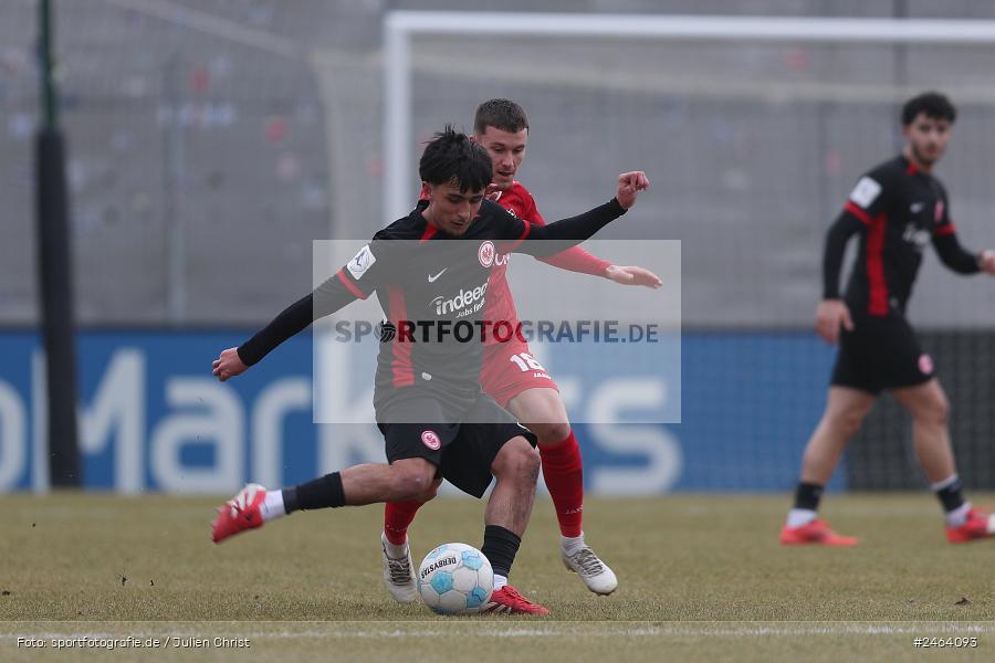 Ahorn Camp Sportpark, Dreieich-Sprendlingen, 07.02.2025, sport, action, BFV, Fussball, Regional-FS, Regionalliga Südwest, Regionalliga Bayern, FWK, SGE, FC Würzburger Kickers, Eintracht Frankfurt U21 - Bild-ID: 2464093