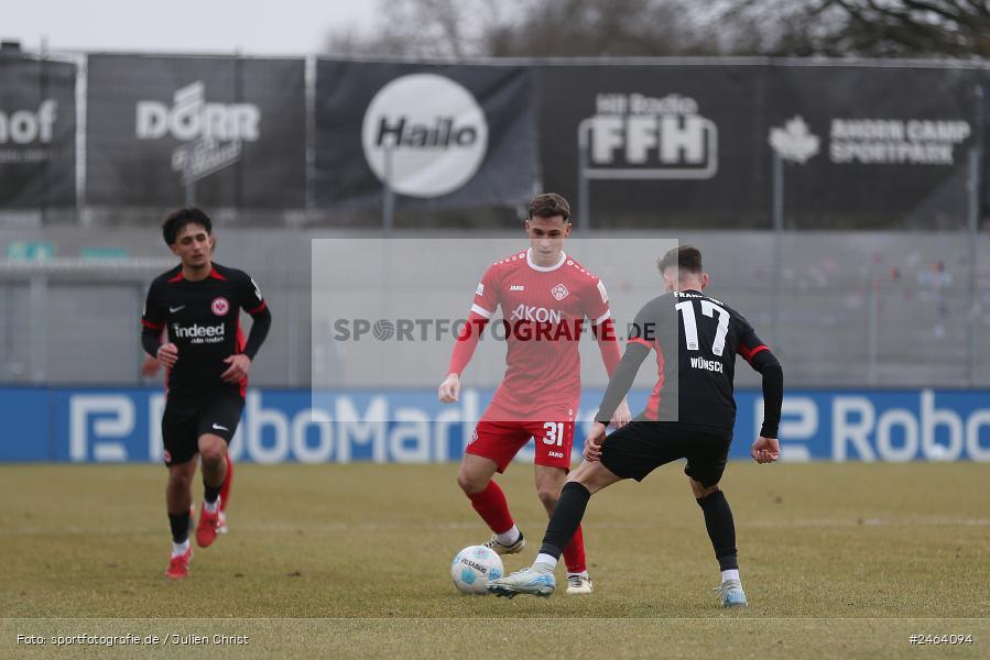 Ahorn Camp Sportpark, Dreieich-Sprendlingen, 07.02.2025, sport, action, BFV, Fussball, Regional-FS, Regionalliga Südwest, Regionalliga Bayern, FWK, SGE, FC Würzburger Kickers, Eintracht Frankfurt U21 - Bild-ID: 2464094