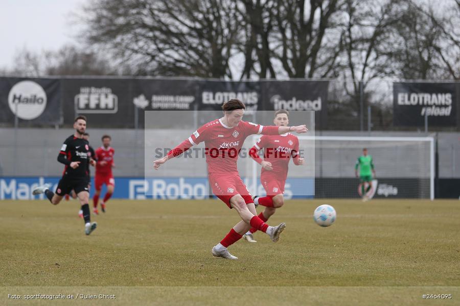 Ahorn Camp Sportpark, Dreieich-Sprendlingen, 07.02.2025, sport, action, BFV, Fussball, Regional-FS, Regionalliga Südwest, Regionalliga Bayern, FWK, SGE, FC Würzburger Kickers, Eintracht Frankfurt U21 - Bild-ID: 2464095