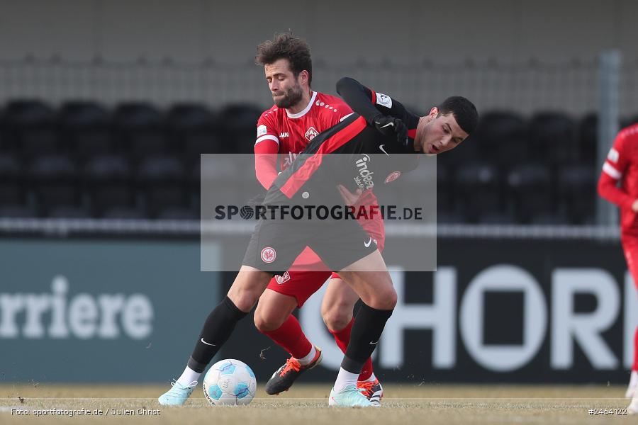 Ahorn Camp Sportpark, Dreieich-Sprendlingen, 07.02.2025, sport, action, BFV, Fussball, Regional-FS, Regionalliga Südwest, Regionalliga Bayern, FWK, SGE, FC Würzburger Kickers, Eintracht Frankfurt U21 - Bild-ID: 2464122