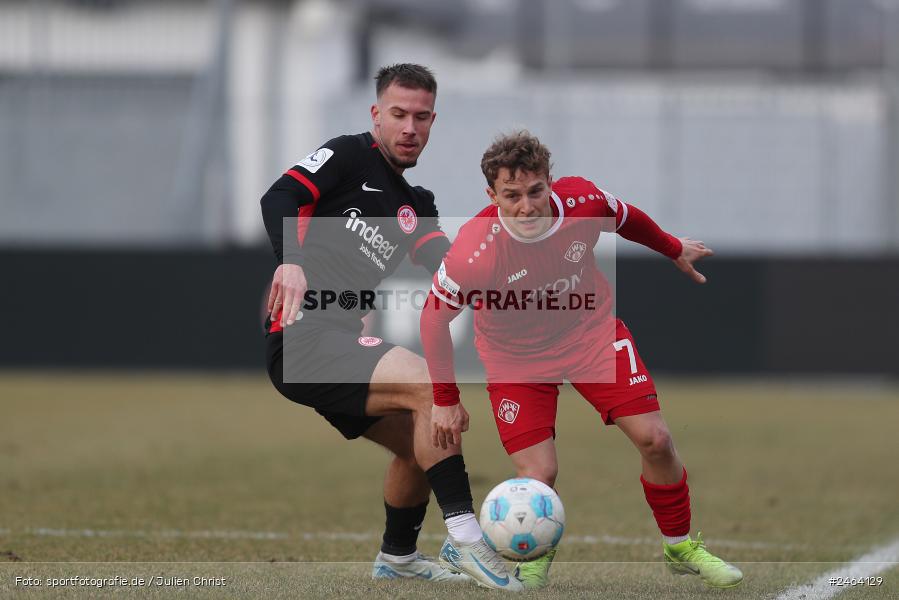 Ahorn Camp Sportpark, Dreieich-Sprendlingen, 07.02.2025, sport, action, BFV, Fussball, Regional-FS, Regionalliga Südwest, Regionalliga Bayern, FWK, SGE, FC Würzburger Kickers, Eintracht Frankfurt U21 - Bild-ID: 2464129 Ahorn Camp Sportpark, Dreieich-Sprendlingen, 07.02.2025, sport, action, BFV, Fussball, Regional-FS, Regionalliga Südwest, Regionalliga Bayern, FWK, SGE, FC Würzburger Kickers, Eintracht Frankfurt U21 - Bild-ID: 2464129