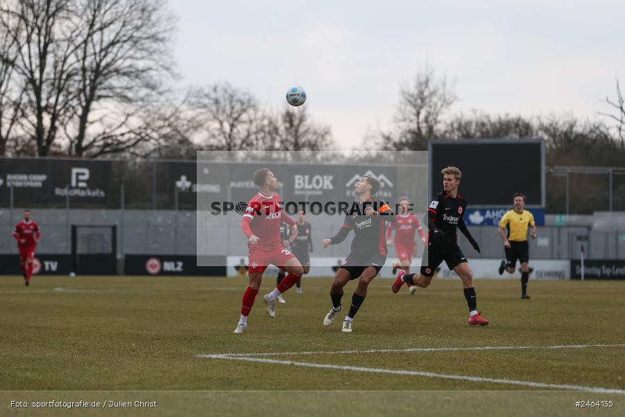 sport, action, SGE, Regionalliga Südwest, Regionalliga Bayern, Regional-FS, Fussball, FWK, FC Würzburger Kickers, Eintracht Frankfurt U21, Dreieich-Sprendlingen, BFV, Ahorn Camp Sportpark, 07.02.2025 - Bild-ID: 2464135 sport, action, SGE, Regionalliga Südwest, Regionalliga Bayern, Regional-FS, Fussball, FWK, FC Würzburger Kickers, Eintracht Frankfurt U21, Dreieich-Sprendlingen, BFV, Ahorn Camp Sportpark, 07.02.2025 - Bild-ID: 2464135