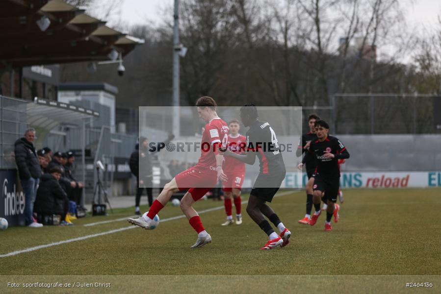 sport, action, SGE, Regionalliga Südwest, Regionalliga Bayern, Regional-FS, Fussball, FWK, FC Würzburger Kickers, Eintracht Frankfurt U21, Dreieich-Sprendlingen, BFV, Ahorn Camp Sportpark, 07.02.2025 - Bild-ID: 2464136 sport, action, SGE, Regionalliga Südwest, Regionalliga Bayern, Regional-FS, Fussball, FWK, FC Würzburger Kickers, Eintracht Frankfurt U21, Dreieich-Sprendlingen, BFV, Ahorn Camp Sportpark, 07.02.2025 - Bild-ID: 2464136