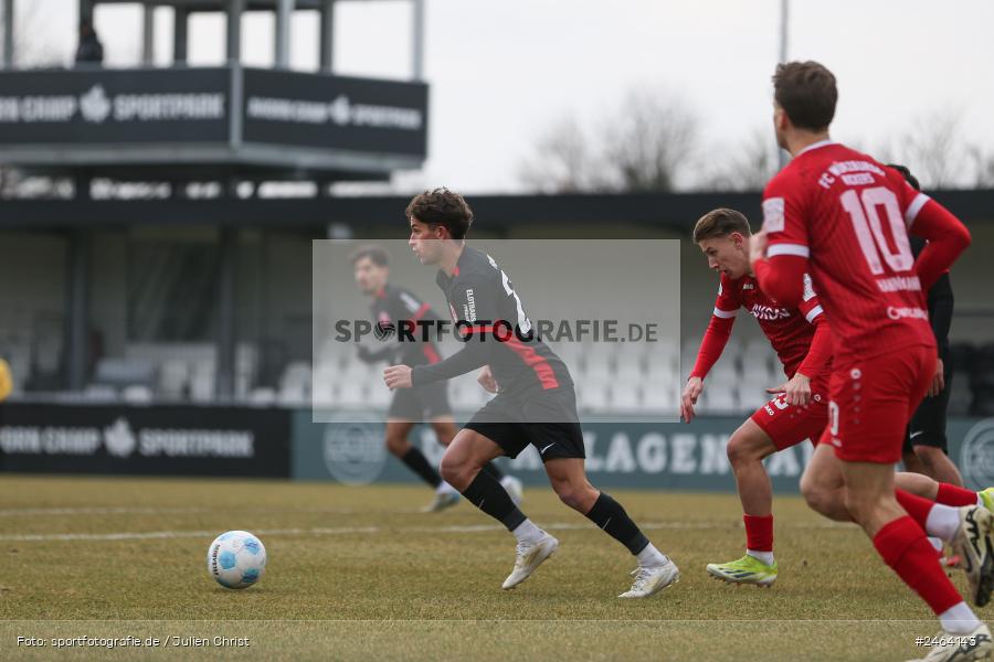 sport, action, SGE, Regionalliga Südwest, Regionalliga Bayern, Regional-FS, Fussball, FWK, FC Würzburger Kickers, Eintracht Frankfurt U21, Dreieich-Sprendlingen, BFV, Ahorn Camp Sportpark, 07.02.2025 - Bild-ID: 2464143