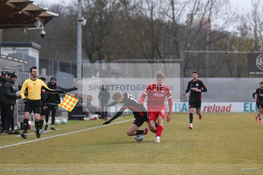 sport, action, SGE, Regionalliga Südwest, Regionalliga Bayern, Regional-FS, Fussball, FWK, FC Würzburger Kickers, Eintracht Frankfurt U21, Dreieich-Sprendlingen, BFV, Ahorn Camp Sportpark, 07.02.2025 - Bild-ID: 2464152 sport, action, SGE, Regionalliga Südwest, Regionalliga Bayern, Regional-FS, Fussball, FWK, FC Würzburger Kickers, Eintracht Frankfurt U21, Dreieich-Sprendlingen, BFV, Ahorn Camp Sportpark, 07.02.2025 - Bild-ID: 2464152