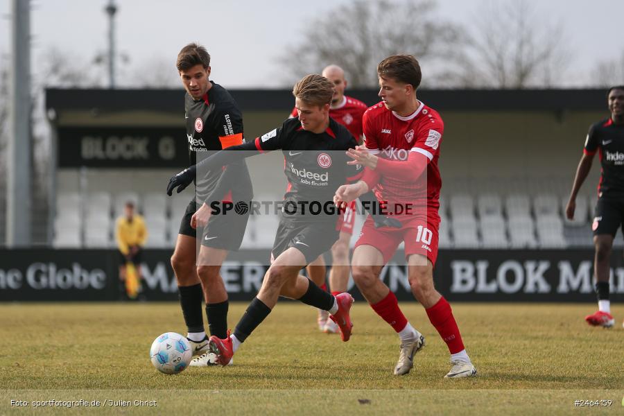 sport, action, SGE, Regionalliga Südwest, Regionalliga Bayern, Regional-FS, Fussball, FWK, FC Würzburger Kickers, Eintracht Frankfurt U21, Dreieich-Sprendlingen, BFV, Ahorn Camp Sportpark, 07.02.2025 - Bild-ID: 2464159 sport, action, SGE, Regionalliga Südwest, Regionalliga Bayern, Regional-FS, Fussball, FWK, FC Würzburger Kickers, Eintracht Frankfurt U21, Dreieich-Sprendlingen, BFV, Ahorn Camp Sportpark, 07.02.2025 - Bild-ID: 2464159