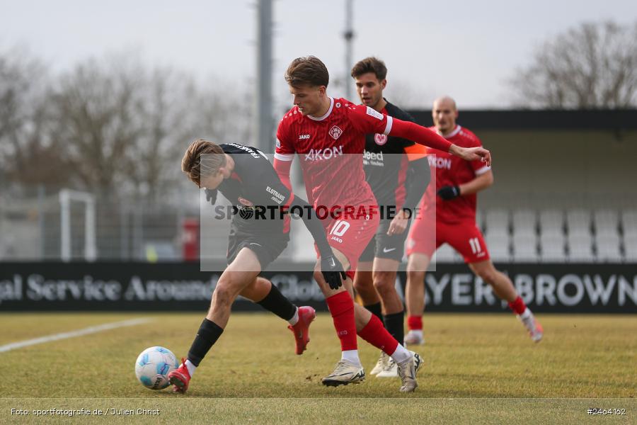 sport, action, SGE, Regionalliga Südwest, Regionalliga Bayern, Regional-FS, Fussball, FWK, FC Würzburger Kickers, Eintracht Frankfurt U21, Dreieich-Sprendlingen, BFV, Ahorn Camp Sportpark, 07.02.2025 - Bild-ID: 2464162 sport, action, SGE, Regionalliga Südwest, Regionalliga Bayern, Regional-FS, Fussball, FWK, FC Würzburger Kickers, Eintracht Frankfurt U21, Dreieich-Sprendlingen, BFV, Ahorn Camp Sportpark, 07.02.2025 - Bild-ID: 2464162