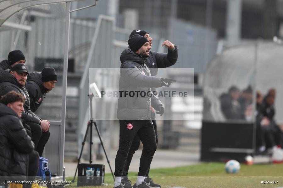 sport, action, SGE, Regionalliga Südwest, Regionalliga Bayern, Regional-FS, Fussball, FWK, FC Würzburger Kickers, Eintracht Frankfurt U21, Dreieich-Sprendlingen, BFV, Ahorn Camp Sportpark, 07.02.2025 - Bild-ID: 2464187