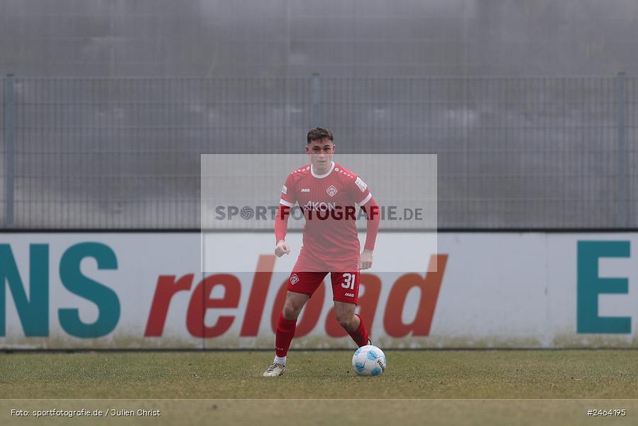 sport, action, SGE, Regionalliga Südwest, Regionalliga Bayern, Regional-FS, Fussball, FWK, FC Würzburger Kickers, Eintracht Frankfurt U21, Dreieich-Sprendlingen, BFV, Ahorn Camp Sportpark, 07.02.2025 - Bild-ID: 2464195