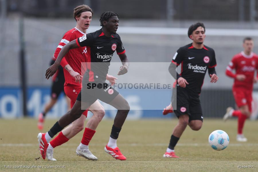 sport, action, SGE, Regionalliga Südwest, Regionalliga Bayern, Regional-FS, Fussball, FWK, FC Würzburger Kickers, Eintracht Frankfurt U21, Dreieich-Sprendlingen, BFV, Ahorn Camp Sportpark, 07.02.2025 - Bild-ID: 2464199