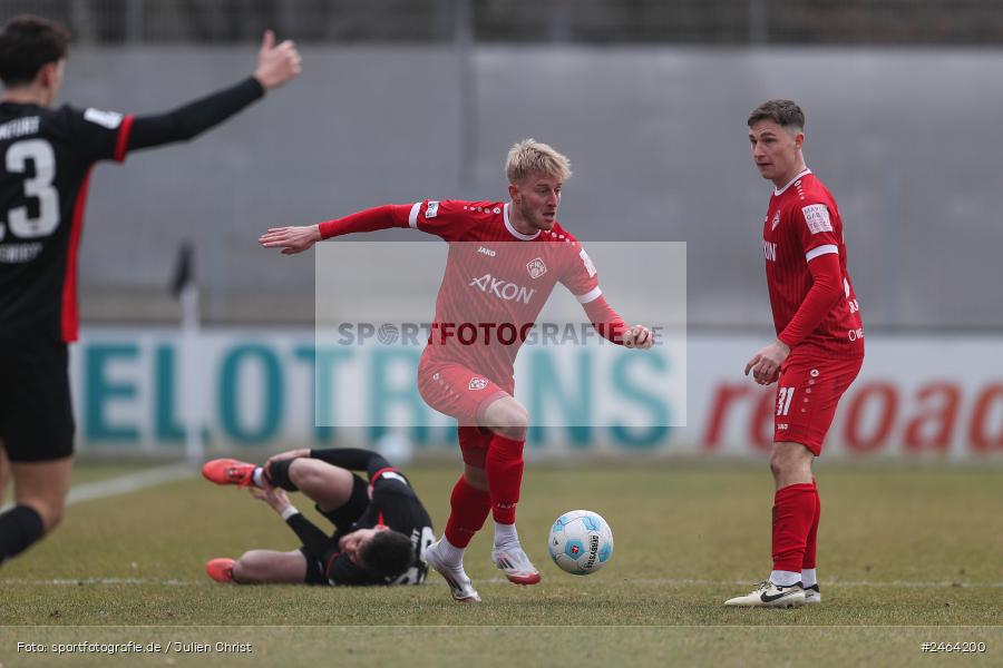 sport, action, SGE, Regionalliga Südwest, Regionalliga Bayern, Regional-FS, Fussball, FWK, FC Würzburger Kickers, Eintracht Frankfurt U21, Dreieich-Sprendlingen, BFV, Ahorn Camp Sportpark, 07.02.2025 - Bild-ID: 2464200