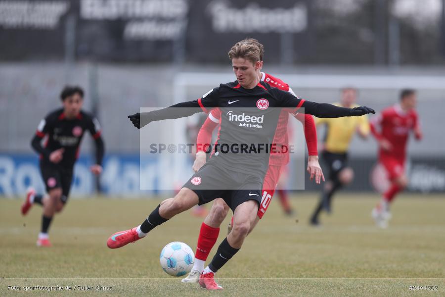 sport, action, SGE, Regionalliga Südwest, Regionalliga Bayern, Regional-FS, Fussball, FWK, FC Würzburger Kickers, Eintracht Frankfurt U21, Dreieich-Sprendlingen, BFV, Ahorn Camp Sportpark, 07.02.2025 - Bild-ID: 2464202