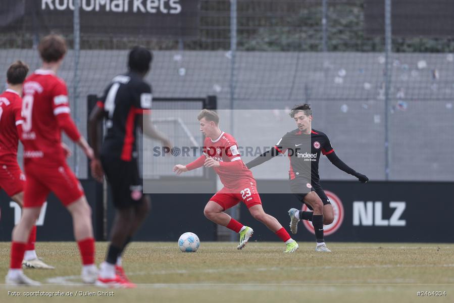 sport, action, SGE, Regionalliga Südwest, Regionalliga Bayern, Regional-FS, Fussball, FWK, FC Würzburger Kickers, Eintracht Frankfurt U21, Dreieich-Sprendlingen, BFV, Ahorn Camp Sportpark, 07.02.2025 - Bild-ID: 2464204