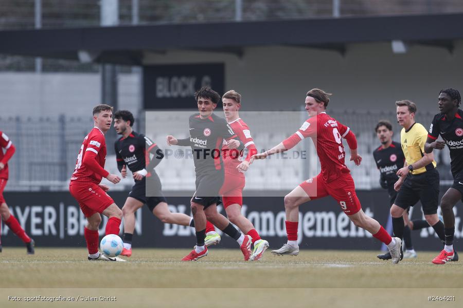 sport, action, SGE, Regionalliga Südwest, Regionalliga Bayern, Regional-FS, Fussball, FWK, FC Würzburger Kickers, Eintracht Frankfurt U21, Dreieich-Sprendlingen, BFV, Ahorn Camp Sportpark, 07.02.2025 - Bild-ID: 2464211