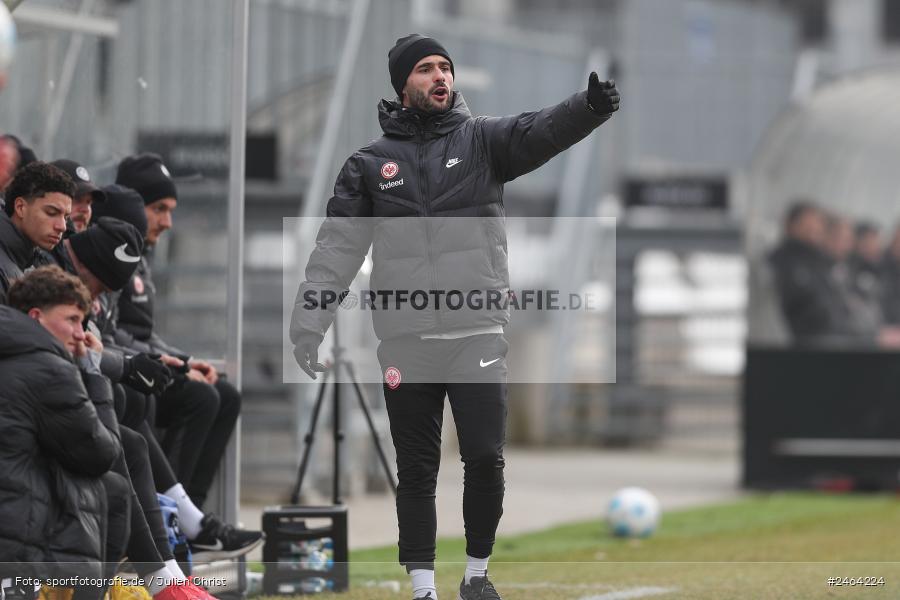 sport, action, SGE, Regionalliga Südwest, Regionalliga Bayern, Regional-FS, Fussball, FWK, FC Würzburger Kickers, Eintracht Frankfurt U21, Dreieich-Sprendlingen, BFV, Ahorn Camp Sportpark, 07.02.2025 - Bild-ID: 2464224