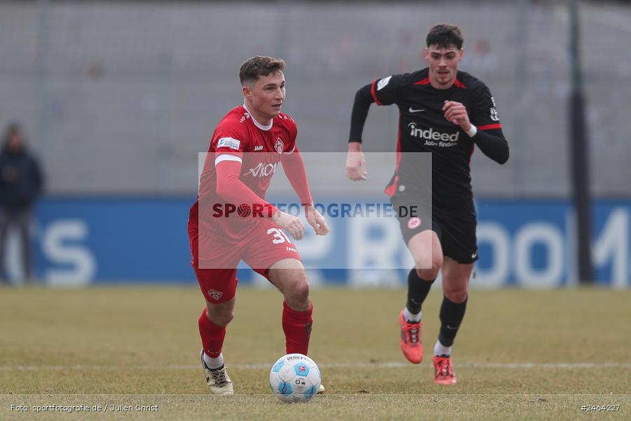 sport, action, SGE, Regionalliga Südwest, Regionalliga Bayern, Regional-FS, Fussball, FWK, FC Würzburger Kickers, Eintracht Frankfurt U21, Dreieich-Sprendlingen, BFV, Ahorn Camp Sportpark, 07.02.2025 - Bild-ID: 2464227 sport, action, SGE, Regionalliga Südwest, Regionalliga Bayern, Regional-FS, Fussball, FWK, FC Würzburger Kickers, Eintracht Frankfurt U21, Dreieich-Sprendlingen, BFV, Ahorn Camp Sportpark, 07.02.2025 - Bild-ID: 2464227