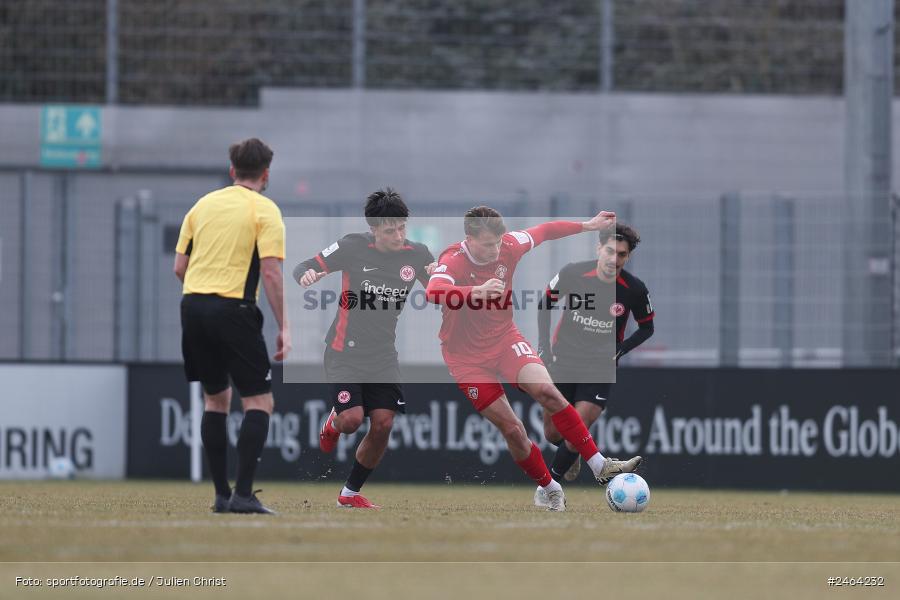 sport, action, SGE, Regionalliga Südwest, Regionalliga Bayern, Regional-FS, Fussball, FWK, FC Würzburger Kickers, Eintracht Frankfurt U21, Dreieich-Sprendlingen, BFV, Ahorn Camp Sportpark, 07.02.2025 - Bild-ID: 2464232 sport, action, SGE, Regionalliga Südwest, Regionalliga Bayern, Regional-FS, Fussball, FWK, FC Würzburger Kickers, Eintracht Frankfurt U21, Dreieich-Sprendlingen, BFV, Ahorn Camp Sportpark, 07.02.2025 - Bild-ID: 2464232