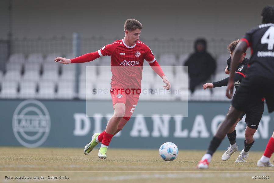 sport, action, SGE, Regionalliga Südwest, Regionalliga Bayern, Regional-FS, Fussball, FWK, FC Würzburger Kickers, Eintracht Frankfurt U21, Dreieich-Sprendlingen, BFV, Ahorn Camp Sportpark, 07.02.2025 - Bild-ID: 2464266 sport, action, SGE, Regionalliga Südwest, Regionalliga Bayern, Regional-FS, Fussball, FWK, FC Würzburger Kickers, Eintracht Frankfurt U21, Dreieich-Sprendlingen, BFV, Ahorn Camp Sportpark, 07.02.2025 - Bild-ID: 2464266