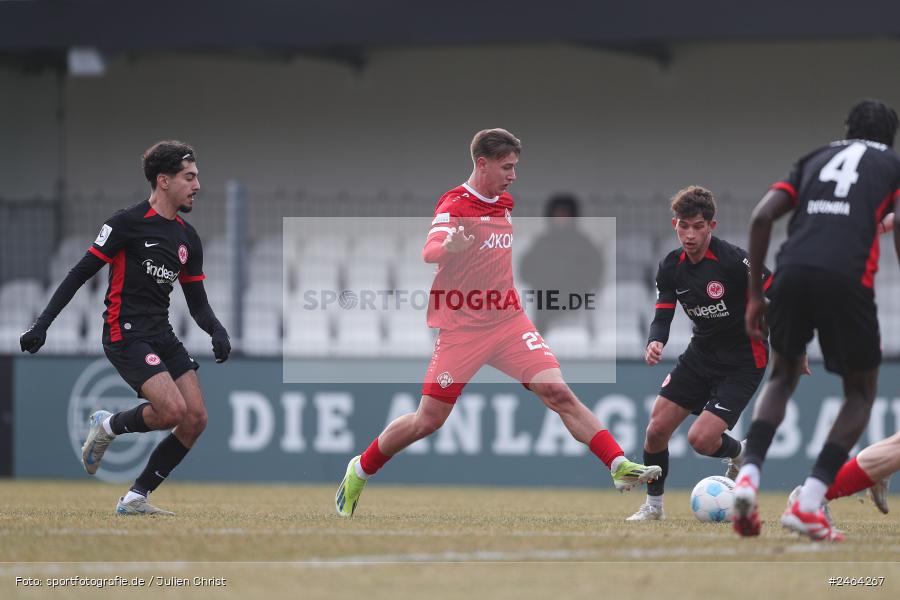 sport, action, SGE, Regionalliga Südwest, Regionalliga Bayern, Regional-FS, Fussball, FWK, FC Würzburger Kickers, Eintracht Frankfurt U21, Dreieich-Sprendlingen, BFV, Ahorn Camp Sportpark, 07.02.2025 - Bild-ID: 2464267 sport, action, SGE, Regionalliga Südwest, Regionalliga Bayern, Regional-FS, Fussball, FWK, FC Würzburger Kickers, Eintracht Frankfurt U21, Dreieich-Sprendlingen, BFV, Ahorn Camp Sportpark, 07.02.2025 - Bild-ID: 2464267