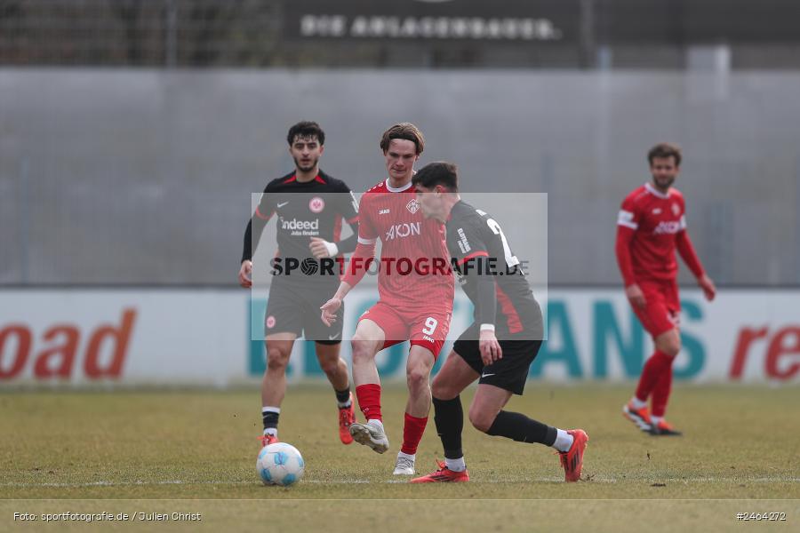 sport, action, SGE, Regionalliga Südwest, Regionalliga Bayern, Regional-FS, Fussball, FWK, FC Würzburger Kickers, Eintracht Frankfurt U21, Dreieich-Sprendlingen, BFV, Ahorn Camp Sportpark, 07.02.2025 - Bild-ID: 2464272 sport, action, SGE, Regionalliga Südwest, Regionalliga Bayern, Regional-FS, Fussball, FWK, FC Würzburger Kickers, Eintracht Frankfurt U21, Dreieich-Sprendlingen, BFV, Ahorn Camp Sportpark, 07.02.2025 - Bild-ID: 2464272