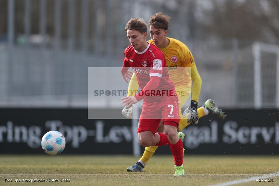sport, action, SGE, Regionalliga Südwest, Regionalliga Bayern, Regional-FS, Fussball, FWK, FC Würzburger Kickers, Eintracht Frankfurt U21, Dreieich-Sprendlingen, BFV, Ahorn Camp Sportpark, 07.02.2025 - Bild-ID: 2464298 sport, action, SGE, Regionalliga Südwest, Regionalliga Bayern, Regional-FS, Fussball, FWK, FC Würzburger Kickers, Eintracht Frankfurt U21, Dreieich-Sprendlingen, BFV, Ahorn Camp Sportpark, 07.02.2025 - Bild-ID: 2464298