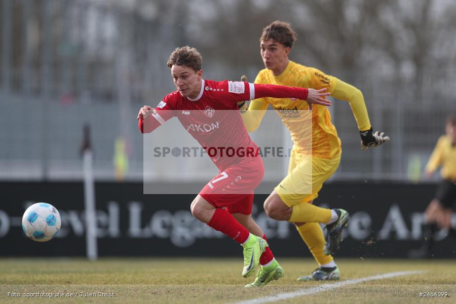 sport, action, SGE, Regionalliga Südwest, Regionalliga Bayern, Regional-FS, Fussball, FWK, FC Würzburger Kickers, Eintracht Frankfurt U21, Dreieich-Sprendlingen, BFV, Ahorn Camp Sportpark, 07.02.2025 - Bild-ID: 2464299 sport, action, SGE, Regionalliga Südwest, Regionalliga Bayern, Regional-FS, Fussball, FWK, FC Würzburger Kickers, Eintracht Frankfurt U21, Dreieich-Sprendlingen, BFV, Ahorn Camp Sportpark, 07.02.2025 - Bild-ID: 2464299