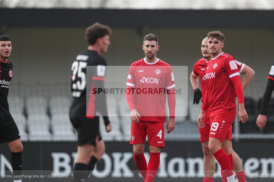sport, action, SGE, Regionalliga Südwest, Regionalliga Bayern, Regional-FS, Fussball, FWK, FC Würzburger Kickers, Eintracht Frankfurt U21, Dreieich-Sprendlingen, BFV, Ahorn Camp Sportpark, 07.02.2025 - Bild-ID: 2464349