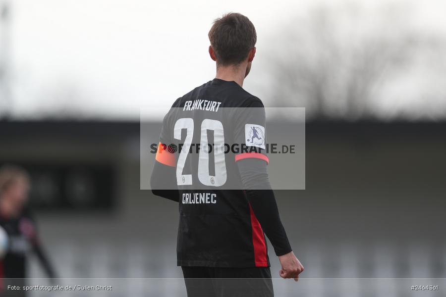sport, action, SGE, Regionalliga Südwest, Regionalliga Bayern, Regional-FS, Fussball, FWK, FC Würzburger Kickers, Eintracht Frankfurt U21, Dreieich-Sprendlingen, BFV, Ahorn Camp Sportpark, 07.02.2025 - Bild-ID: 2464361