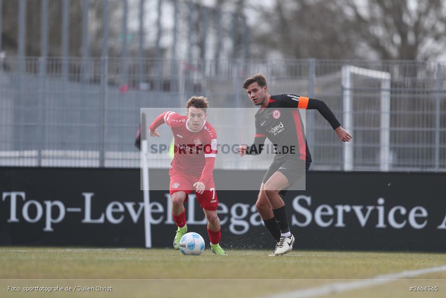 sport, action, SGE, Regionalliga Südwest, Regionalliga Bayern, Regional-FS, Fussball, FWK, FC Würzburger Kickers, Eintracht Frankfurt U21, Dreieich-Sprendlingen, BFV, Ahorn Camp Sportpark, 07.02.2025 - Bild-ID: 2464365 sport, action, SGE, Regionalliga Südwest, Regionalliga Bayern, Regional-FS, Fussball, FWK, FC Würzburger Kickers, Eintracht Frankfurt U21, Dreieich-Sprendlingen, BFV, Ahorn Camp Sportpark, 07.02.2025 - Bild-ID: 2464365