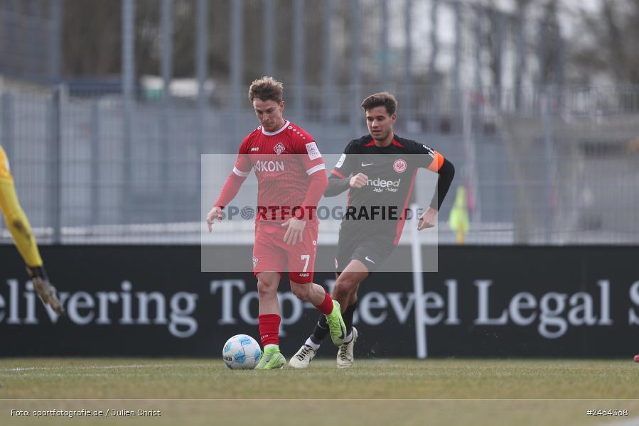 sport, action, SGE, Regionalliga Südwest, Regionalliga Bayern, Regional-FS, Fussball, FWK, FC Würzburger Kickers, Eintracht Frankfurt U21, Dreieich-Sprendlingen, BFV, Ahorn Camp Sportpark, 07.02.2025 - Bild-ID: 2464368 sport, action, SGE, Regionalliga Südwest, Regionalliga Bayern, Regional-FS, Fussball, FWK, FC Würzburger Kickers, Eintracht Frankfurt U21, Dreieich-Sprendlingen, BFV, Ahorn Camp Sportpark, 07.02.2025 - Bild-ID: 2464368