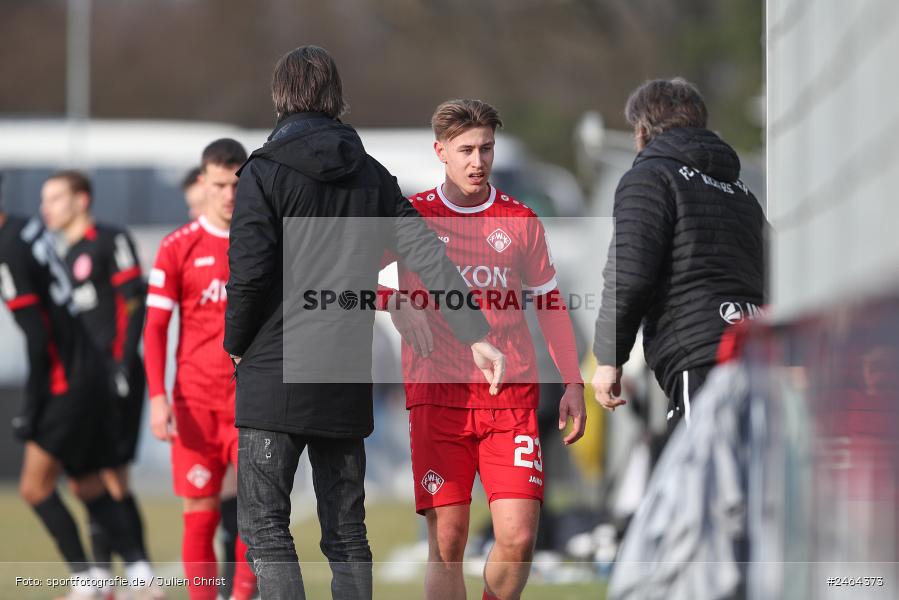 sport, action, SGE, Regionalliga Südwest, Regionalliga Bayern, Regional-FS, Fussball, FWK, FC Würzburger Kickers, Eintracht Frankfurt U21, Dreieich-Sprendlingen, BFV, Ahorn Camp Sportpark, 07.02.2025 - Bild-ID: 2464373 sport, action, SGE, Regionalliga Südwest, Regionalliga Bayern, Regional-FS, Fussball, FWK, FC Würzburger Kickers, Eintracht Frankfurt U21, Dreieich-Sprendlingen, BFV, Ahorn Camp Sportpark, 07.02.2025 - Bild-ID: 2464373