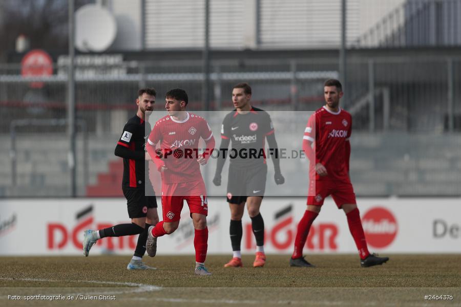 sport, action, SGE, Regionalliga Südwest, Regionalliga Bayern, Regional-FS, Fussball, FWK, FC Würzburger Kickers, Eintracht Frankfurt U21, Dreieich-Sprendlingen, BFV, Ahorn Camp Sportpark, 07.02.2025 - Bild-ID: 2464376 sport, action, SGE, Regionalliga Südwest, Regionalliga Bayern, Regional-FS, Fussball, FWK, FC Würzburger Kickers, Eintracht Frankfurt U21, Dreieich-Sprendlingen, BFV, Ahorn Camp Sportpark, 07.02.2025 - Bild-ID: 2464376