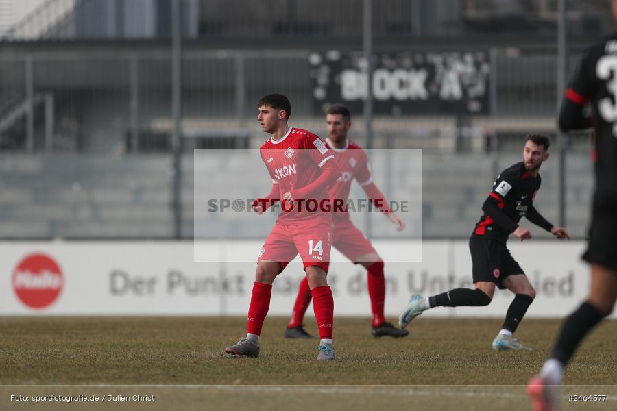 sport, action, SGE, Regionalliga Südwest, Regionalliga Bayern, Regional-FS, Fussball, FWK, FC Würzburger Kickers, Eintracht Frankfurt U21, Dreieich-Sprendlingen, BFV, Ahorn Camp Sportpark, 07.02.2025 - Bild-ID: 2464377 sport, action, SGE, Regionalliga Südwest, Regionalliga Bayern, Regional-FS, Fussball, FWK, FC Würzburger Kickers, Eintracht Frankfurt U21, Dreieich-Sprendlingen, BFV, Ahorn Camp Sportpark, 07.02.2025 - Bild-ID: 2464377