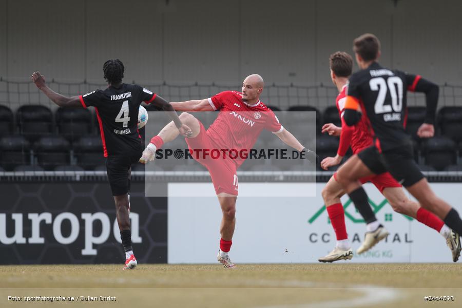 sport, action, SGE, Regionalliga Südwest, Regionalliga Bayern, Regional-FS, Fussball, FWK, FC Würzburger Kickers, Eintracht Frankfurt U21, Dreieich-Sprendlingen, BFV, Ahorn Camp Sportpark, 07.02.2025 - Bild-ID: 2464390 sport, action, SGE, Regionalliga Südwest, Regionalliga Bayern, Regional-FS, Fussball, FWK, FC Würzburger Kickers, Eintracht Frankfurt U21, Dreieich-Sprendlingen, BFV, Ahorn Camp Sportpark, 07.02.2025 - Bild-ID: 2464390